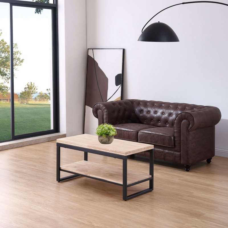 Mesa Steve Madera y Negro Ambiente 1