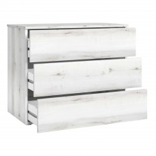 Cómoda 3 Cajones Lyon en Blanco Albo 80x78 cm Cómoda 3 Cajones Lyon en Blanco Albo 80x78 cm