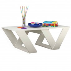 Mesa Centro Fija Trivial Blanco 110x60 cm