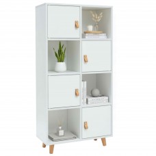 Estantería Anzio 4 Puertas y 4 Huecos de Salón en Color Blanco Mate 60x119x29 cm Estantería Anzio 4 Puertas y 4 Huecos de Salón en Color Blanco Mate 60x119x29 cm