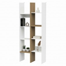 Estantería Librería Alta Acces Roble Hamilton Y Blanco Mate 76x183x33 cm Estantería Librería Alta Acces Roble Hamilton Y Blanco Mate 76x183x33 cm