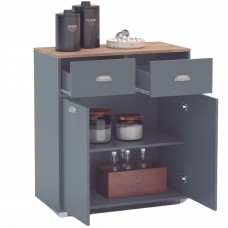 Mueble Auxiliar Buffe Bajo 2 Puertas Asfeld Color Gris Grafito 80x90 cm Mueble Auxiliar Buffe Bajo 2 Puertas Asfeld Color Gris Grafito 80x90 cm