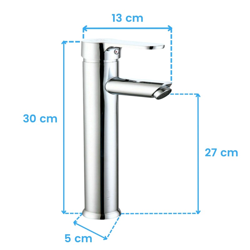 Grifo Ganges Cromado Cotas