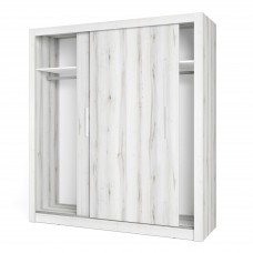 Armario Dormitorio Sava 2 Puertas 182 cm Blanco