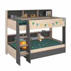 Litera Juvenil Mouse Roble Jackson Gris (6 Estantes) 207x164x132 cm Litera Juvenil Mouse Roble Jackson Gris (6 Estantes) 207x164x132 cm