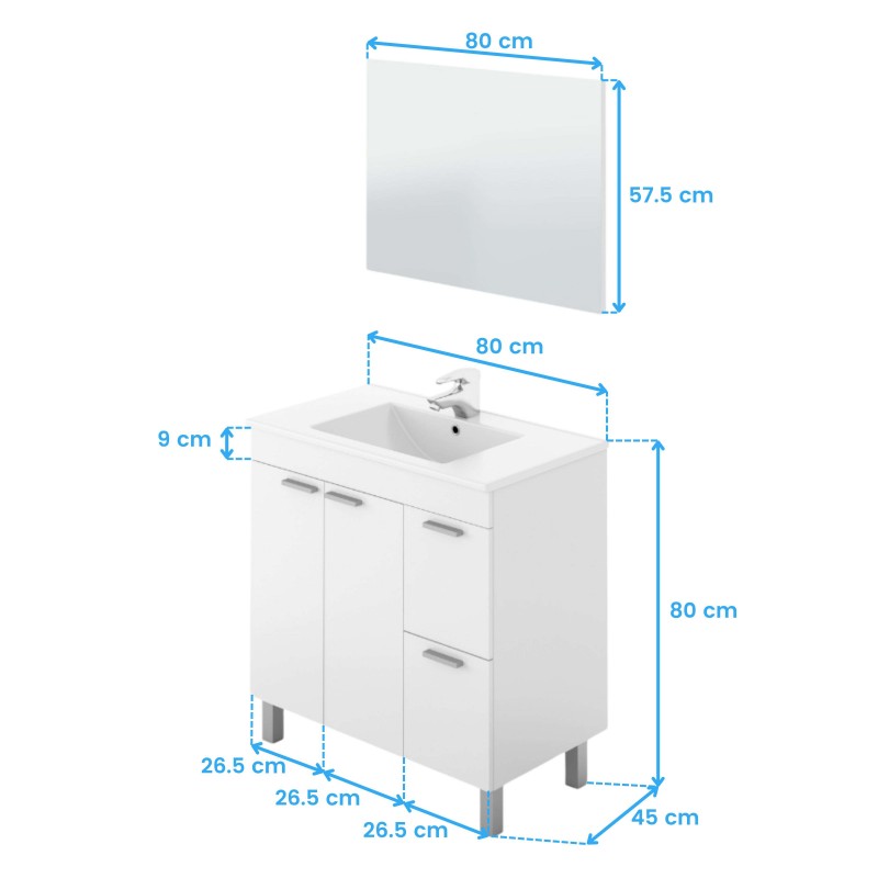 Pack Baño Blanco Mueble Cotas Pack Baño Blanco Mueble Cotas