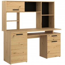 Pack escritorio + altillo Rack color roble artesanal 152 cm Pack escritorio + altillo Rack color roble artesanal 152 cm