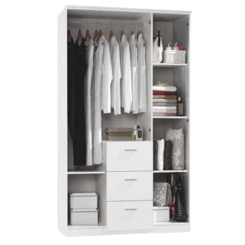 Armario Blanco Brillo Abierto