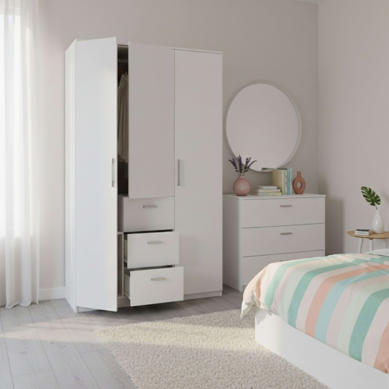 Armario Blanco Brillo Ambiente 2 Armario Blanco Brillo Ambiente 2