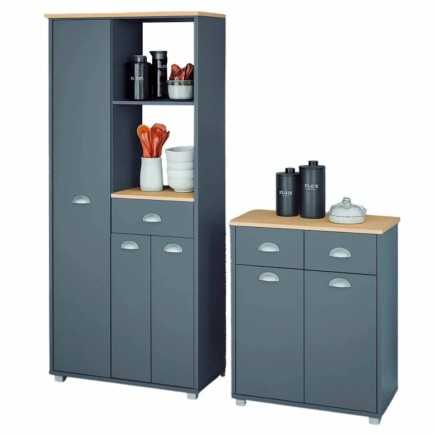 Pack 2 Buffets Cocina Asfeld Gris grafito