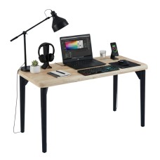 Mesa Escritorio Napi Color Roble Nordish y Negro 120 cm