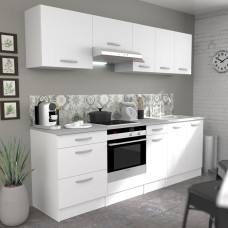 Cocina Modular Eko 8 Muebles Color Blanco Mate 240 cm