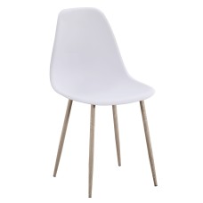 Sillas Taho Estilo Nórdico de Salón Color Blanco y Madera Claro