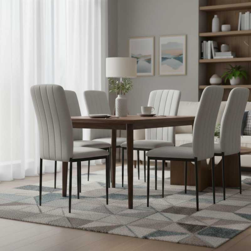 Silla De Comedor Trenton Estilo Contemporáneo Color Gris Ceniza