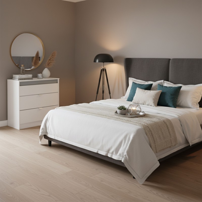 Cómoda Juvenil De 3 Cajones Blanca Germain 78X80 cm