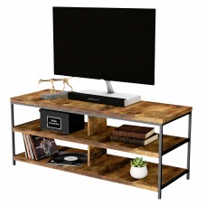 Mueble Tv Terra 110 cm Salón Color Roble Cambrian y Negro