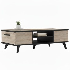 Mesa De Centro Wayne Estilo Moderno Con Cajones Y Estante 107x50 cm Mesa De Centro Wayne Estilo Moderno Con Cajones Y Estante 107x50 cm