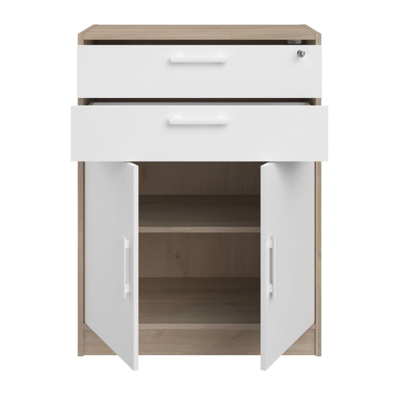 Estanteria oficina con puertas abiertas 2