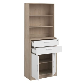 Estanteria alta oficina con puertas abiertas