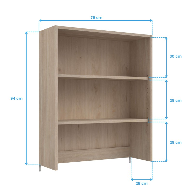 Estanteria alta oficina con puertas cotas