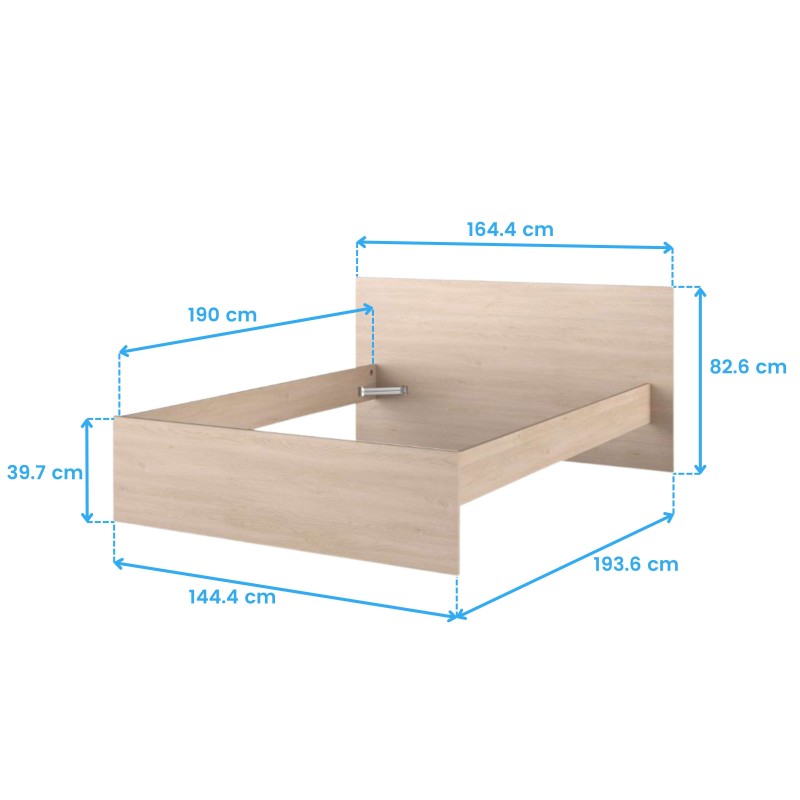 Pack dormitorio cama de matrimonio cotas