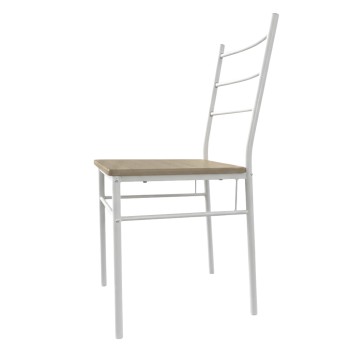 Silla Color Blanco y Roble Sonoma