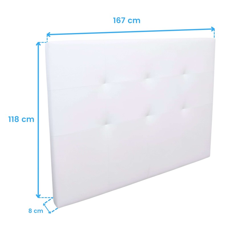 Cabecero de cama blanco Pack Dormitorio Matrimonio Nórdico cotas