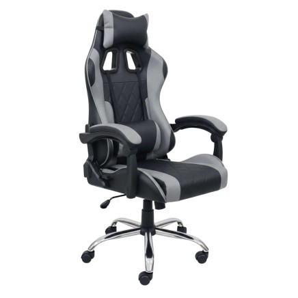 Silla Gaming Gris y Negra portada