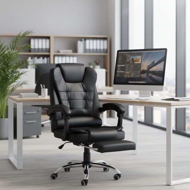 Silla Oficina con Reposapiés ambiente