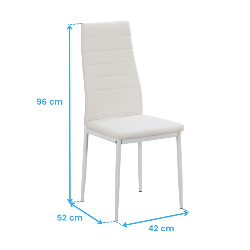 Silla de Comedor Avat Moderna en Color Blanco