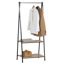 Burro de Ropa 2 Estantes Cepi Color Negro y Roble Cambrian 64x150 cm