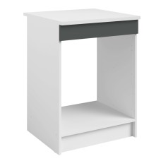 Módulo Cocina Inferior Horno 60 cm Vetro Gris Brillante y Blanco