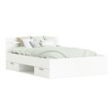 Cama Doble Michigan Color Blanco Con Cajones 135 O 140 cm