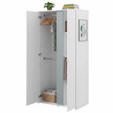 Armario Juvenil Germain 2 Puertas Color Blanco 90X182 cm