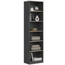 Estantería Alta de Oficina Nibis Color Roble Sonoma y Gris Antracita Colección Nibis 60x223x40 cm