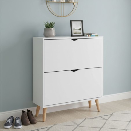 Mueble Zapatero Recibidor Nórdico Fiano 2 Trampones 80 cm