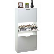 Mueble zapatero recibidor 3 trampones color blanco 60 cm