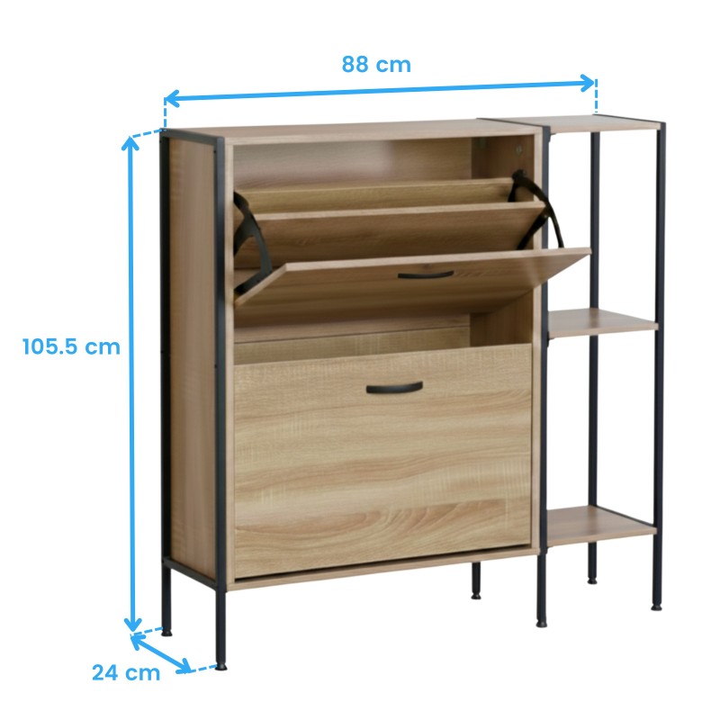 zapatero recibidor cotas