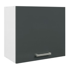 Módulo de Cocina Superior 1 Puerta Vetro Gris Brillante y Blanco 60x33 cm