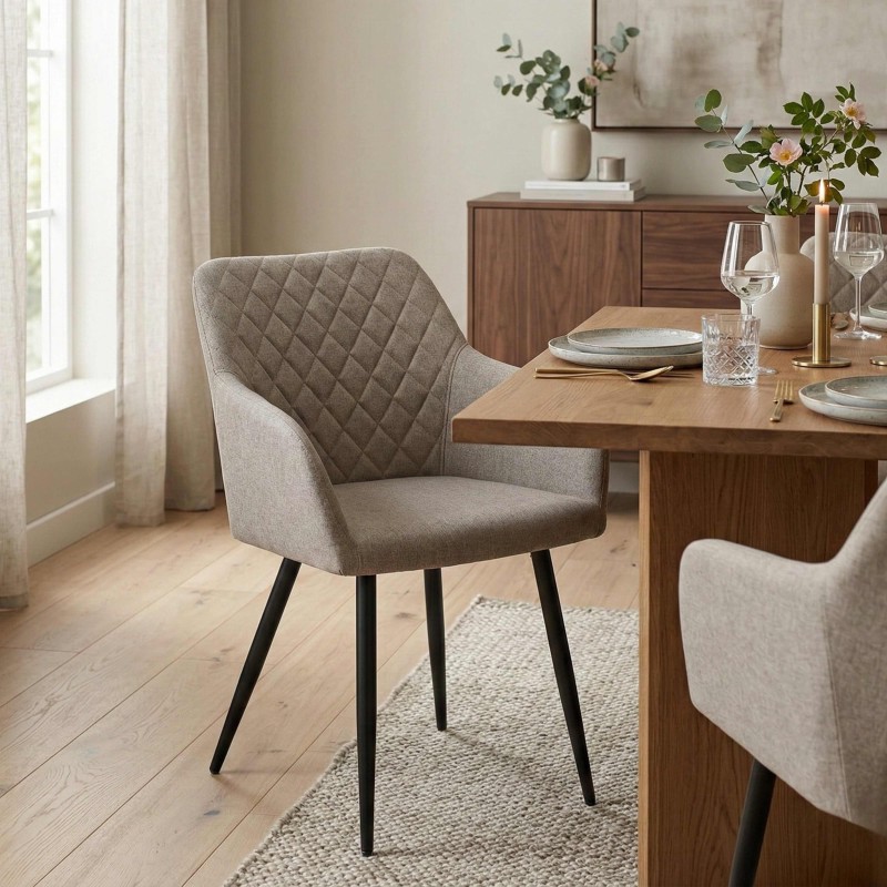 Silla Salón Comedor Rombo Color Beige