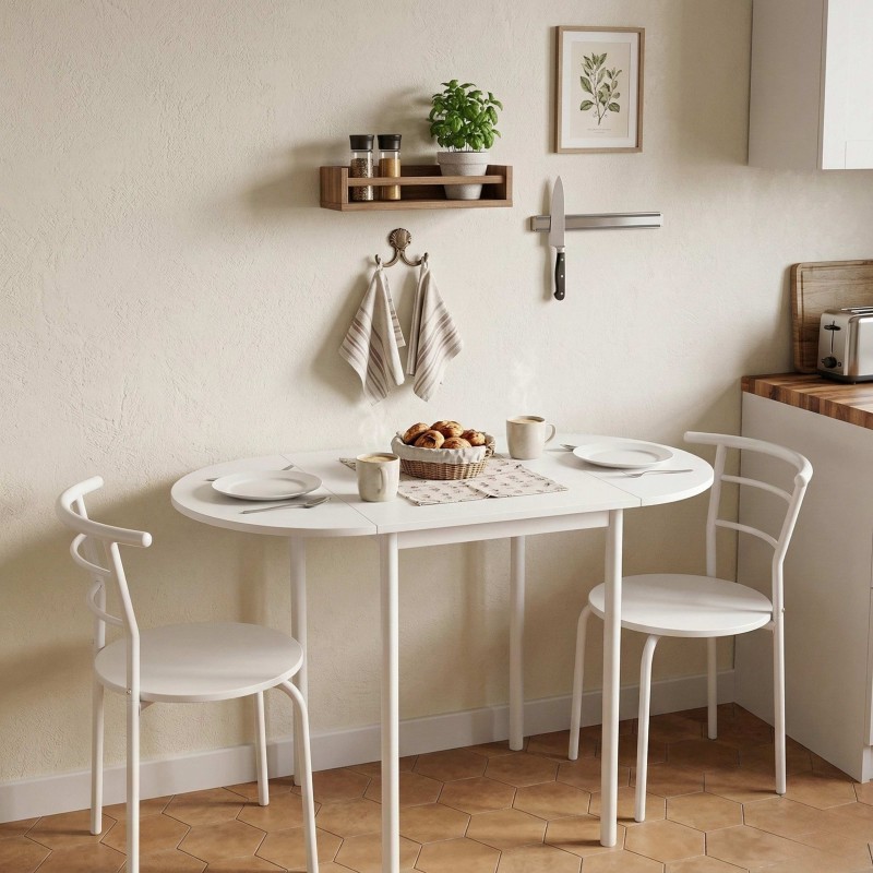 Conjunto Mesa + 2 sillas Blanco Butterfly