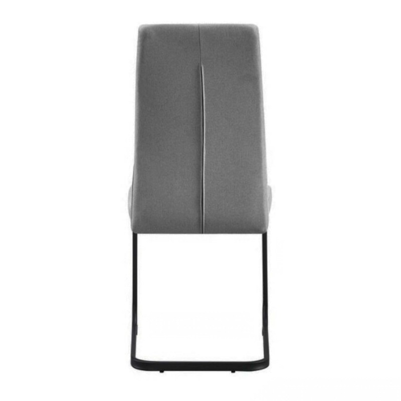 Silla Salón Comedor Tacoma Color Gris Estilo Minimalista con Respaldo Ergonómico