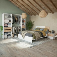 Dormitorio Matrimonio Estilo Nórdico Pack Muebles Ethna Natur y Blanco
