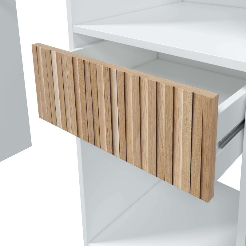 Dormitorio Matrimonio Estilo Nórdico Pack Muebles Ethna Natur y Blanco