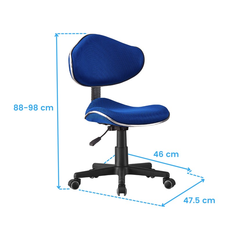 silla bambola azul cotas