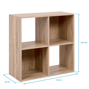 estanteria cuadrada roble cotas