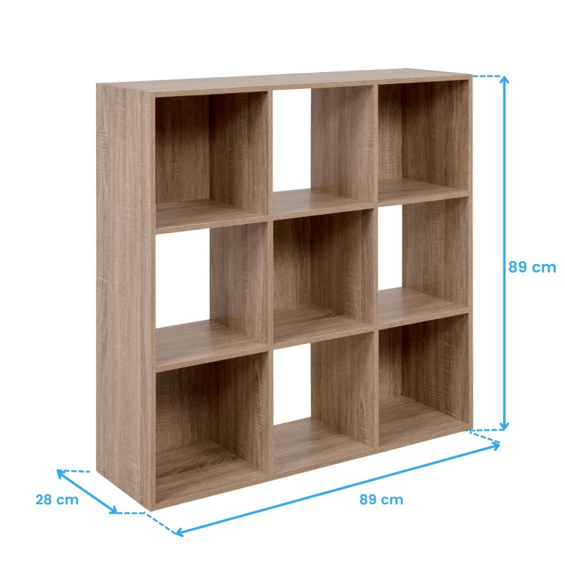 estanteria 5 cajones roble cotas
