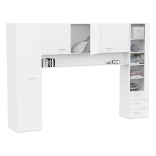 Armario Juvenil Puente Tidy Habitación Infantil Blanco mate 304x203 cm