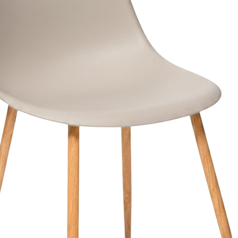 Sillas Taho Estilo Nórdico de Salón Color Beige y Madera Claro