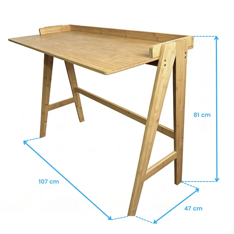 Escritorio Take Bambú Color Marrón 107 cm